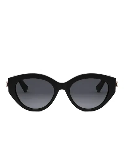 Bvlgari Oval Sunglasses In Black