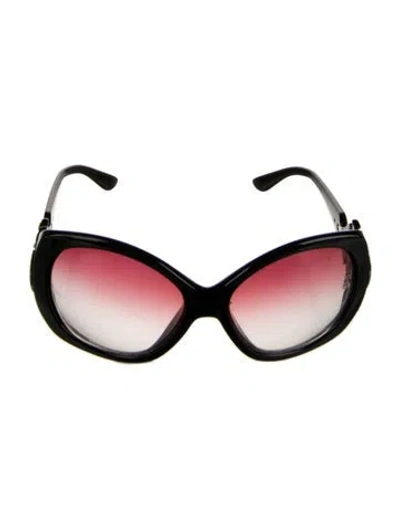 Pre-owned Bvlgari Oversize Gradient Sunglasses In Black