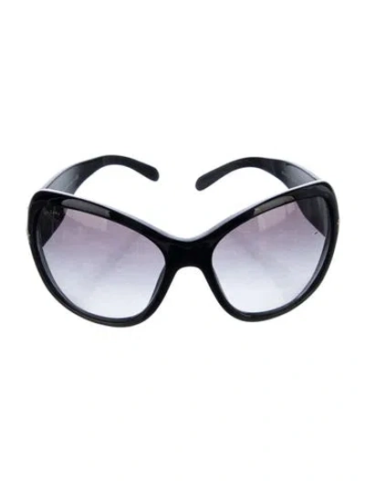 Pre-owned Bvlgari Oversize Gradient Sunglasses In Black