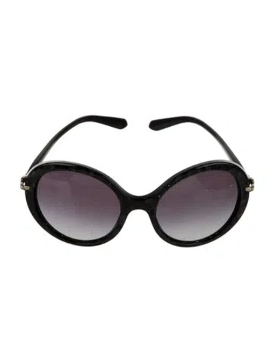 Pre-owned Bvlgari Oversize Gradient Sunglasses In Black
