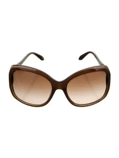 Pre-owned Bvlgari Oversize Gradient Sunglasses In Brown