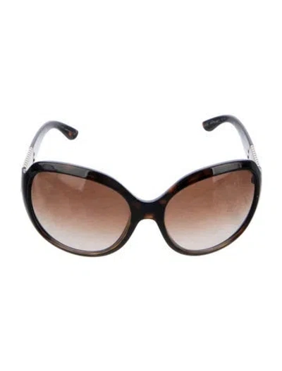 Pre-owned Bvlgari Oversize Gradient Sunglasses In Brown