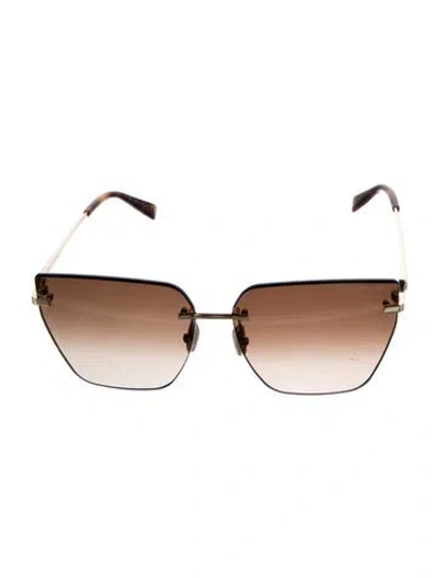 Pre-owned Bvlgari Oversize Gradient Sunglasses In Brown