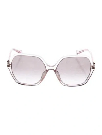 Pre-owned Bvlgari Oversize Gradient Sunglasses In Pink