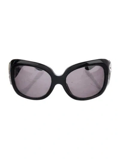 Pre-owned Bvlgari Oversize Tinted Sunglasses In Black
