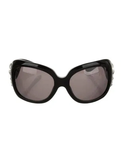 Pre-owned Bvlgari Oversize Tinted Sunglasses In Black