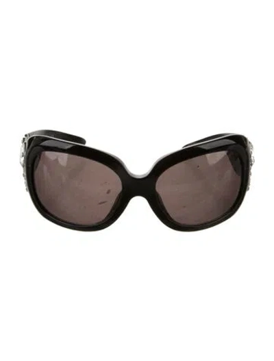 Pre-owned Bvlgari Oversize Tinted Sunglasses In Black