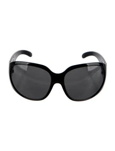 Pre-owned Bvlgari Oversize Tinted Sunglasses In Black