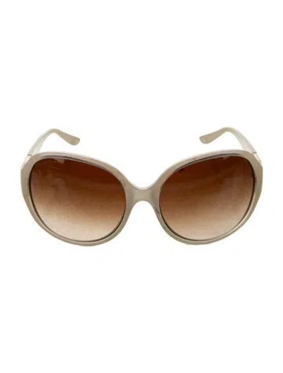 Pre-owned Bvlgari Oversize Tinted Sunglasses In Neutral
