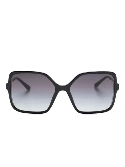 Bvlgari Oversized-frame Logo-arm Sunglasses In Schwarz