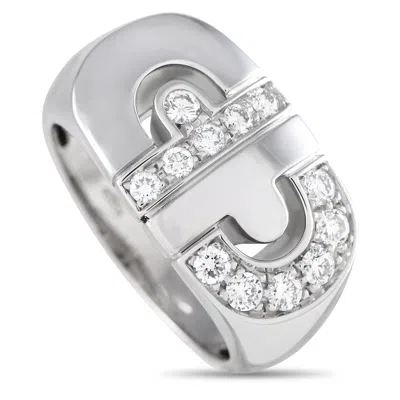 Bvlgari Parentesi 18k White Gold Diamond Ring Bv23-051524