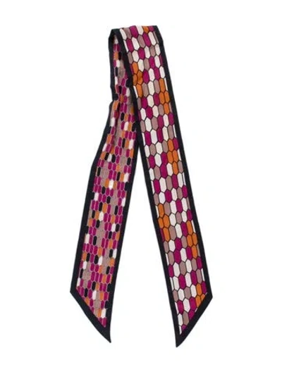 Pre-owned Bvlgari Patterned Scarf In Purple