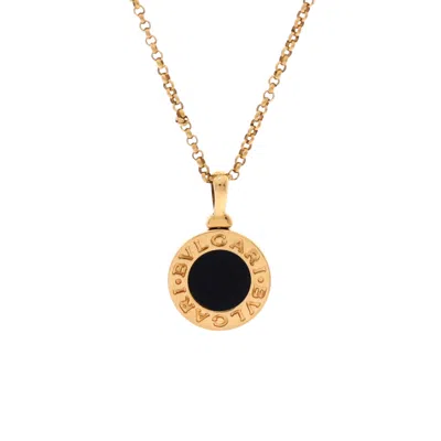 Bvlgari Pendant Necklace 18k Yellow Gold With Onyx In Purple