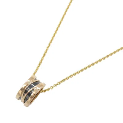 Pre-owned Bvlgari Pink (18k) Ceramic Necklace () In Gold