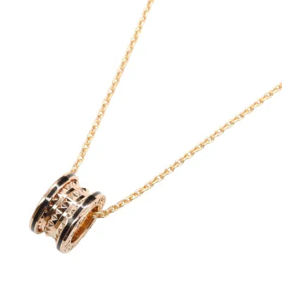 Pre-owned Bvlgari Pink (18k) Ceramic Necklace () In Gold