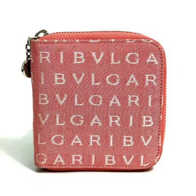 Pre-owned Bvlgari Pink Cloth Wallet (bi-fold) ()