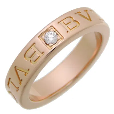 Pre-owned Bvlgari Pink Gold (18k) Band Ring ()