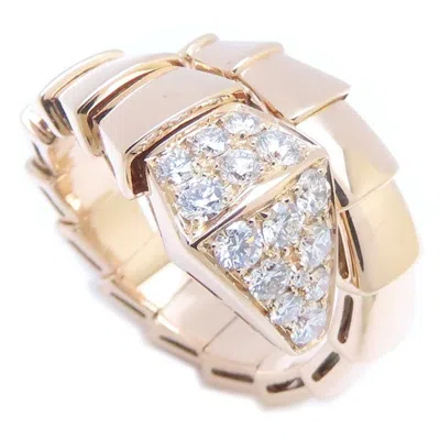 Pre-owned Bvlgari Pink Gold (18k) Band Ring ()