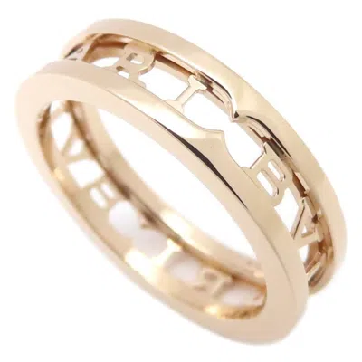 Pre-owned Bvlgari Pink Gold (18k) Band Ring ()