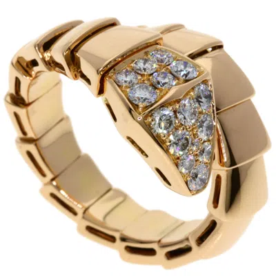 Pre-owned Bvlgari Pink Gold (18k) Band Ring ()