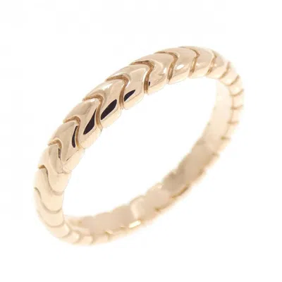 Pre-owned Bvlgari Pink Gold (18k) Band Ring ()