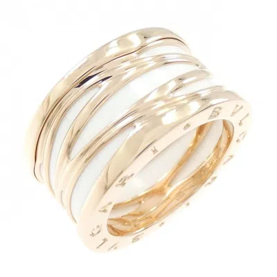 Pre-owned Bvlgari Pink Gold (18k) Ceramic Band Ring ()