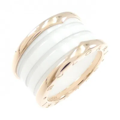Pre-owned Bvlgari Pink Gold (18k) Ceramic Band Ring ()