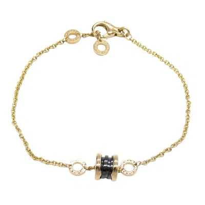Pre-owned Bvlgari Pink Gold (18k) Ceramic Charm Bracelet () In Black