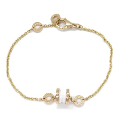 Pre-owned Bvlgari Pink Gold (18k) Ceramic Charm Bracelet () In White