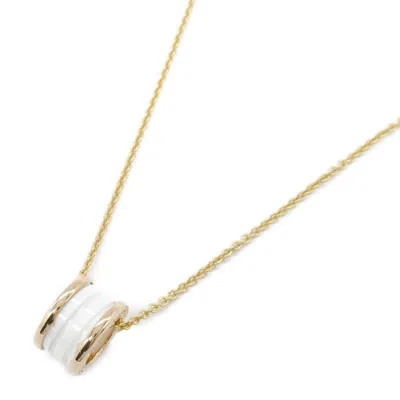 Pre-owned Bvlgari Pink Gold (18k) Ceramic Necklace () In White