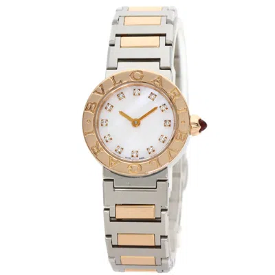 Pre-owned Bvlgari Pink Gold (18k) Stainless Steel Wristwatch () In Multi