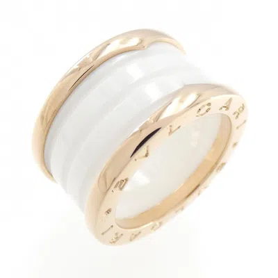Pre-owned Bvlgari Pink Gold Ceramic Pink Gold (18k) Band Ring () In Multi
