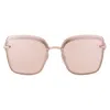 Bvlgari Pink Gold Mirrored Butterfly Ladies Sunglasses Bv6151b 20144z 59 In Pink