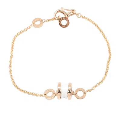 Pre-owned Bvlgari Pink Gold Pink Gold (18k) Ceramic Charm Bracelet () In Multi