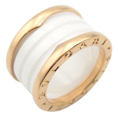 Pre-owned Bvlgari Pink Gold White Pink Gold (18k) Ceramic Band Ring () In Multi