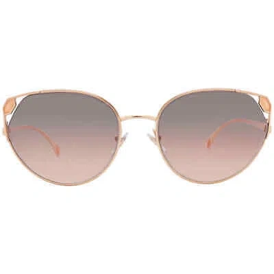 Pre-owned Bvlgari Pink Gradient Gray Cat Eye Ladies Sunglasses Bv6177 20143b 56 In Multi