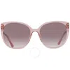 Bvlgari Pink Gradient Grey Cat Eye Ladies Sunglasses Bv8251 55203b 56