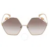 Bvlgari Pink Gradient Grey Hexagonal Ladies Sunglasses Bv6160 20143b 58 In Grey/pink