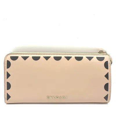 Pre-owned Bvlgari Pink Leather Long Wallet (bi-fold) ()