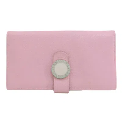 Pre-owned Bvlgari Pink Leather Long Wallet (bi-fold) ()