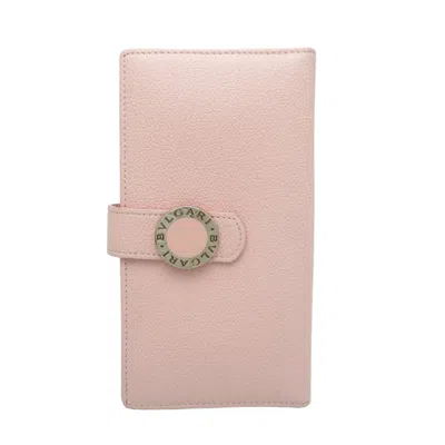 Pre-owned Bvlgari Pink Leather Long Wallet (bi-fold) ()
