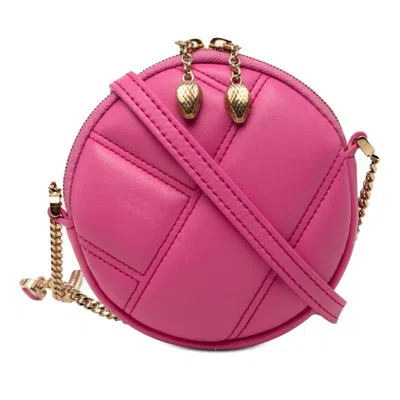 Pre-owned Bvlgari Pink Leather Pochette Shoulder Bag ()