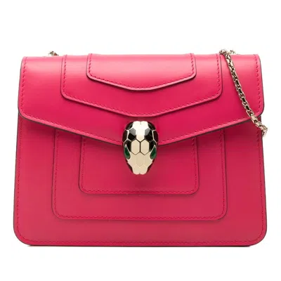 Pre-owned Bvlgari Pink Leather Shoulder Bag ()