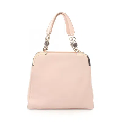 Pre-owned Bvlgari Pink Leather Tote Bag ()