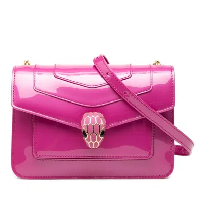 Pre-owned Bvlgari Pink Patent Leather Shoulder Bag ()