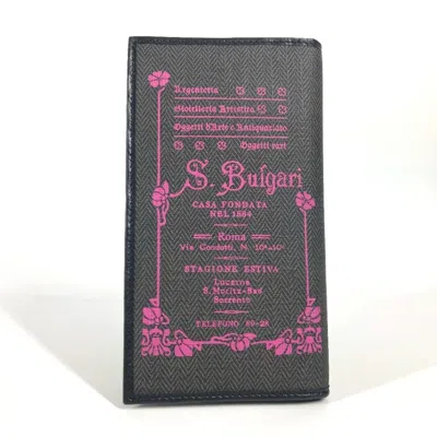 Pre-owned Bvlgari Pink Pvc Leather Long Wallet (bi-fold) ()