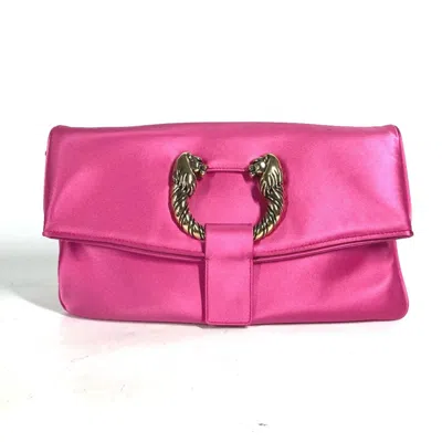 Pre-owned Bvlgari Pink Satin Clutch Bag Shoulder Bag ()