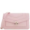 Bvlgari Pink Serpenti Forever East-west Leather Shoulder Bag In Pink
