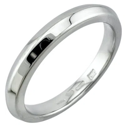 Pre-owned Bvlgari Platinum 950 Band Ring () In Silver