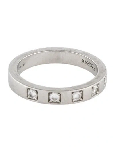 Pre-owned Bvlgari Platinum Diamond Marryme Wedding Band In Multi